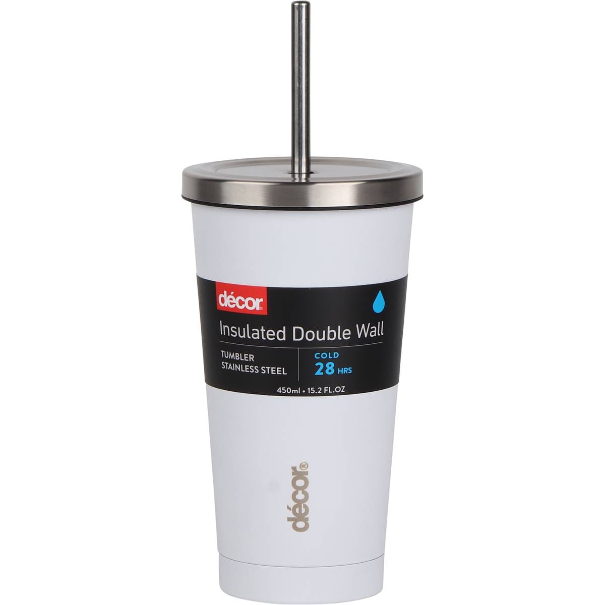 Decor Insulated Double Wall Tumbler 450ml Assorted Each Woolworths