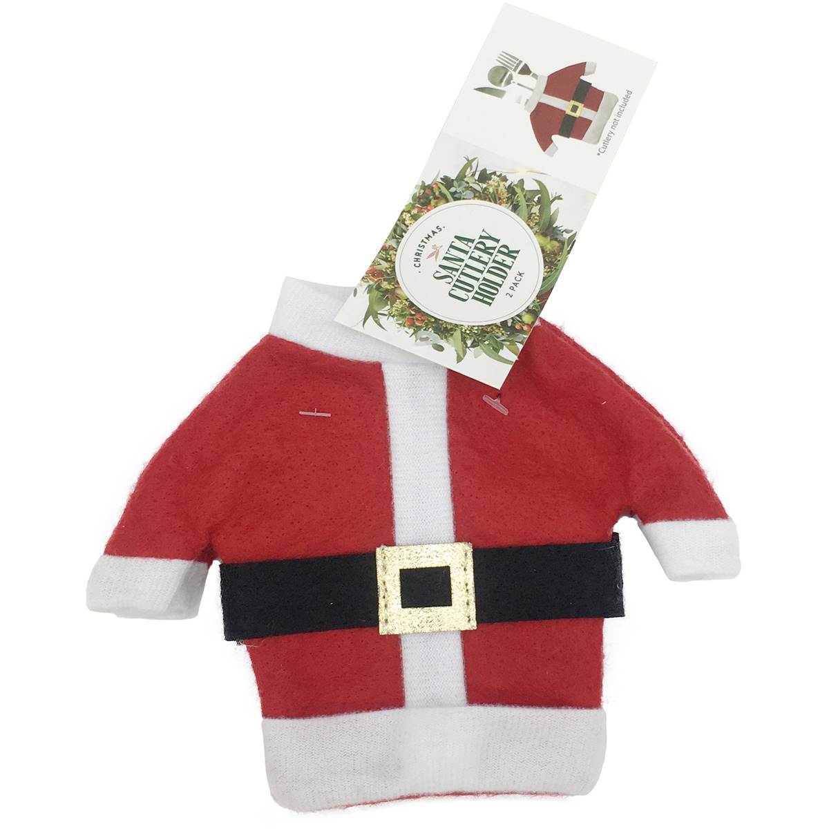 Christmas Santa Cutlery Holder 2 Pack Woolworths