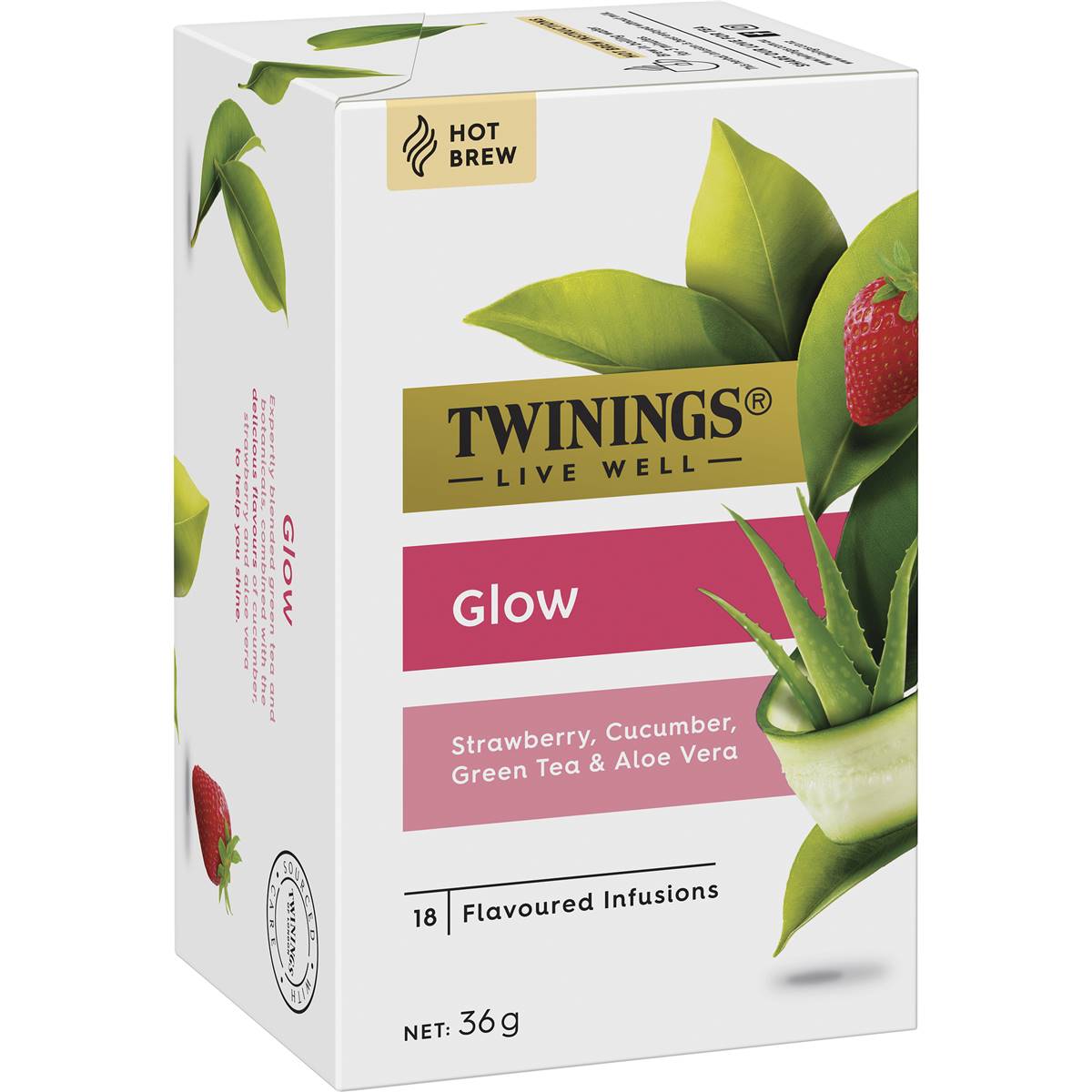 Twinings Live Well Glow Herbal Tea Bags 18 Pack Woolworths