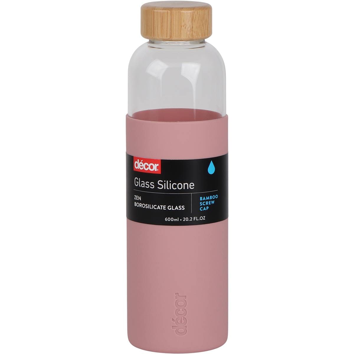Decor Zen Glass Silicone Bottle 600ml Assorted Each Woolworths