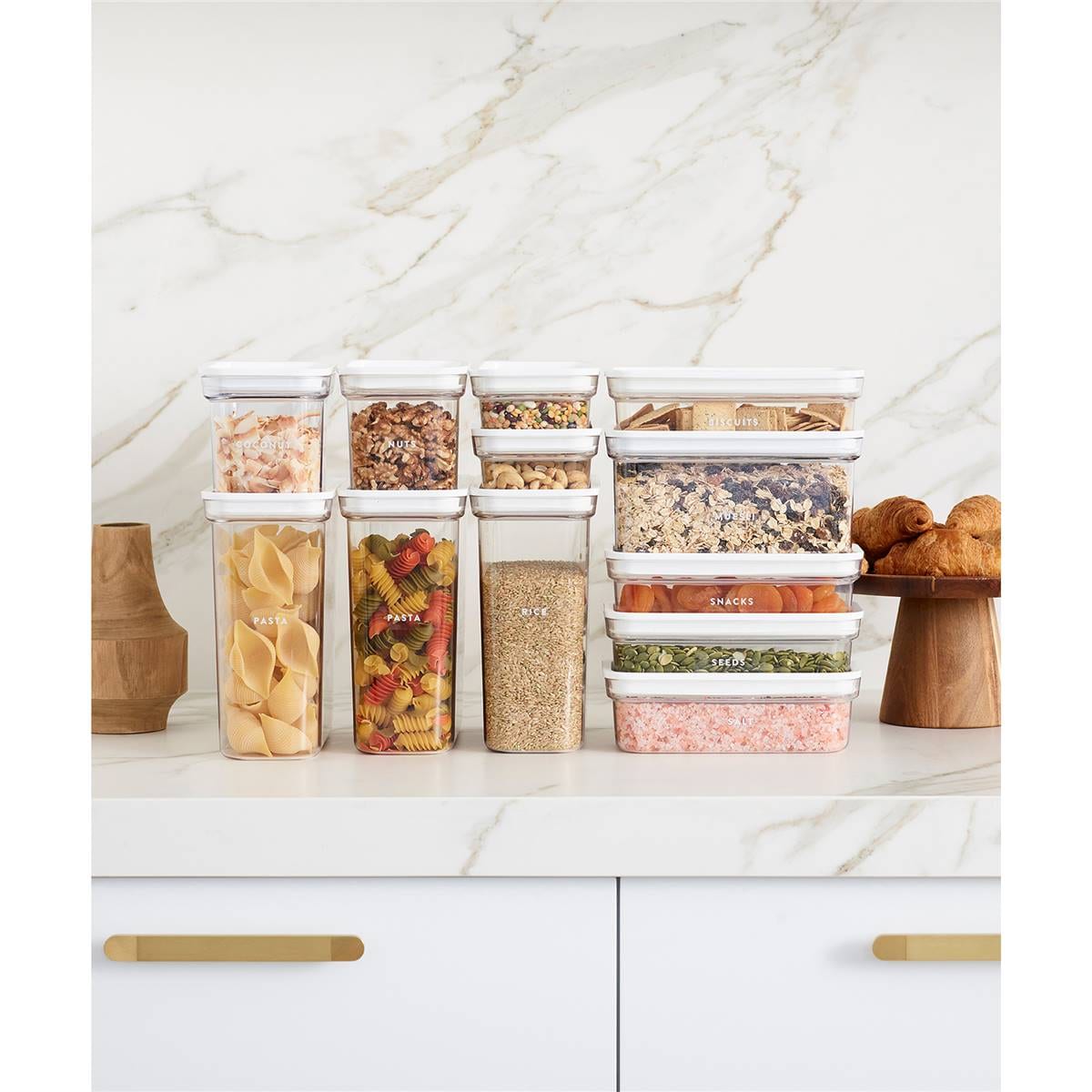 Decor Style & Organise Pantry Container, Square 1.4l Woolworths