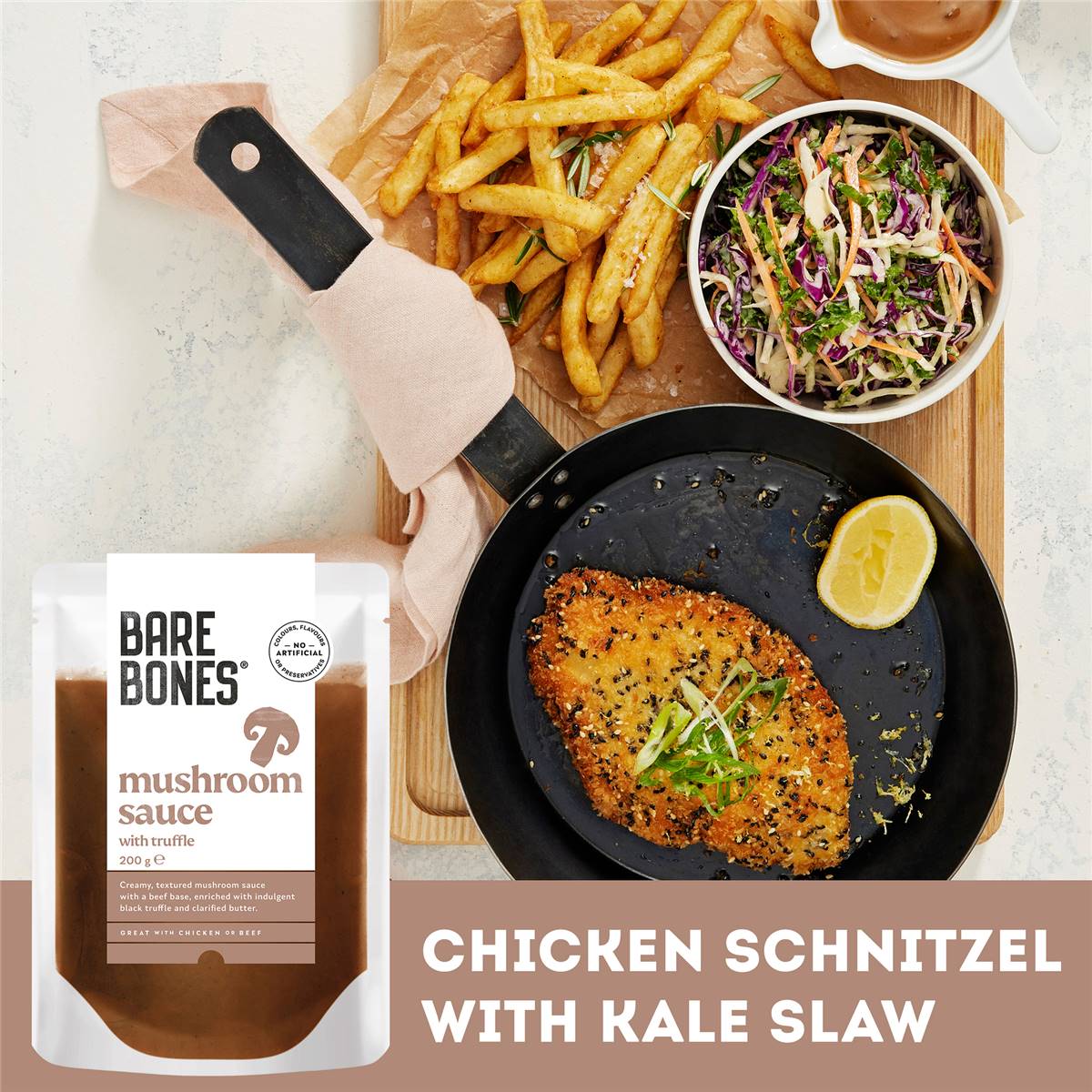 Bare Bones Gravy Mushroom With Truffle Cooking Sauce 200g Woolworths