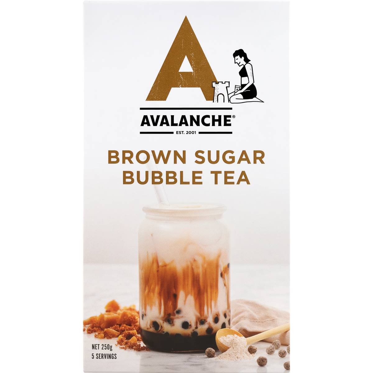 Avalanche Brown Sugar Bubble Tea 5 Pack Woolworths