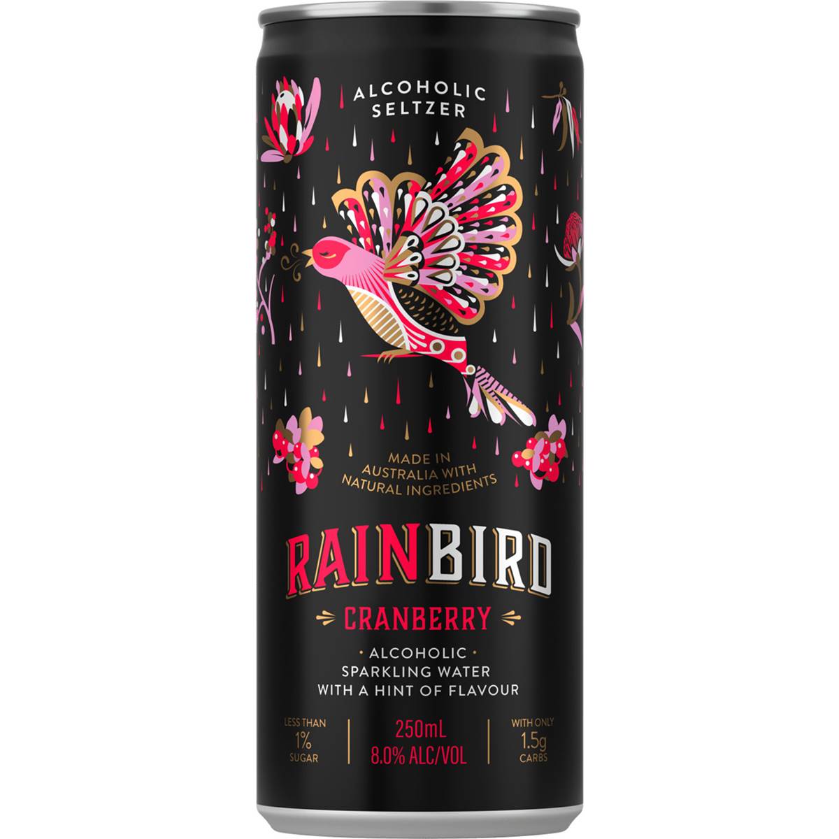 Rainbird Seltzer Cranberry Can 