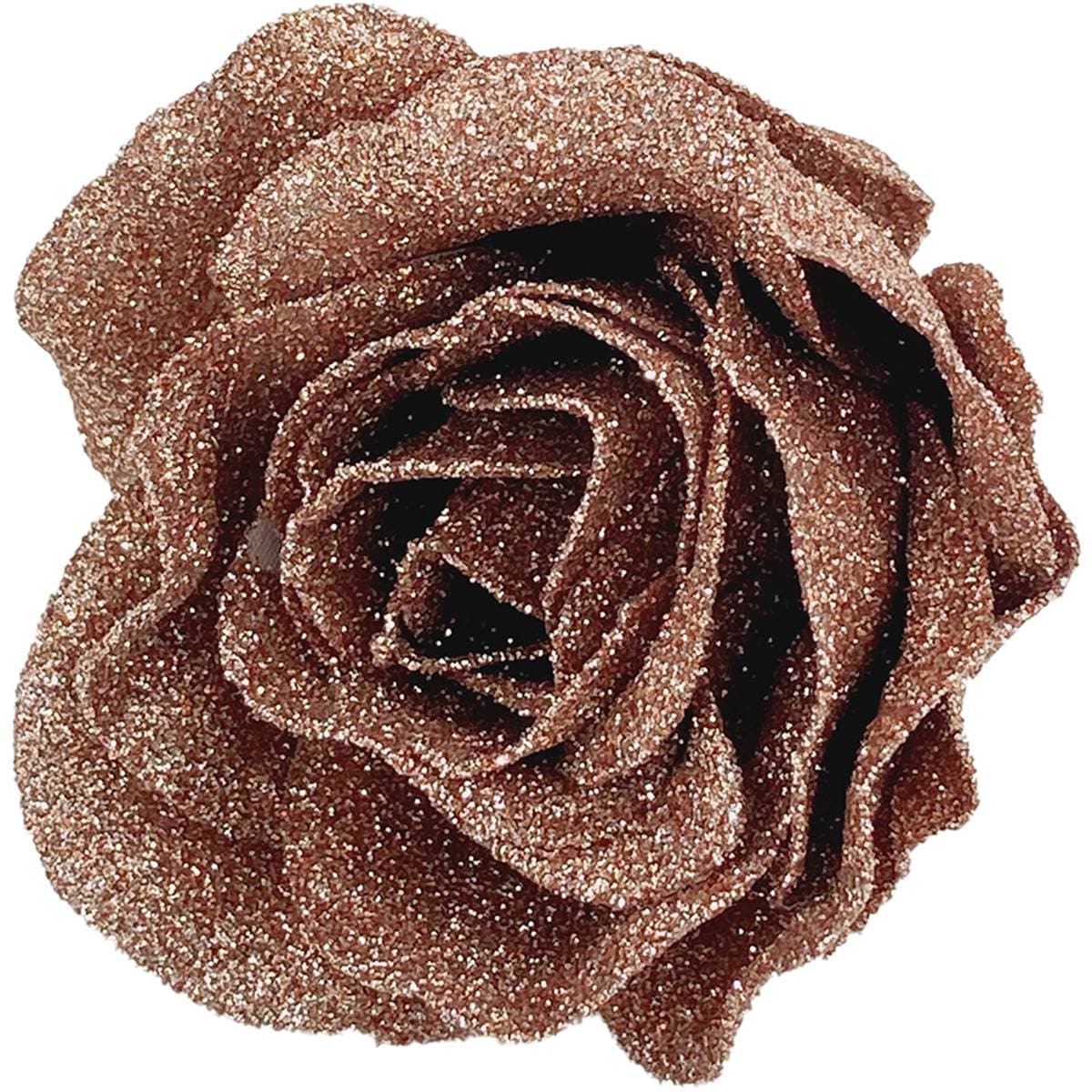 Christmas Foliage Rose Clip On Rose Gold 2 Pack Woolworths