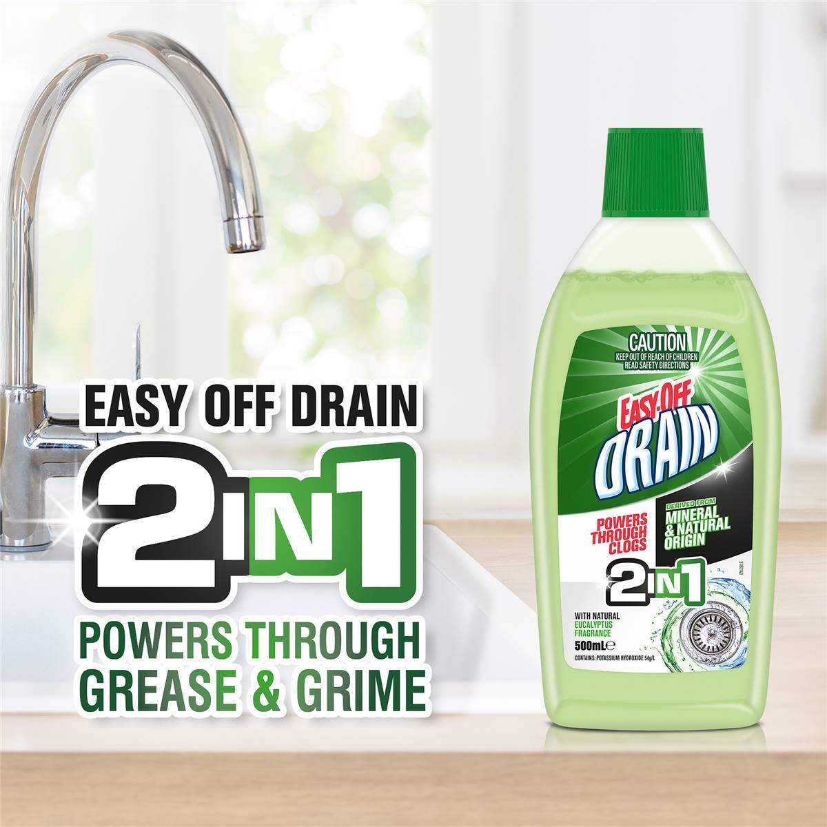 Easy Off Bam Drain 2in1 Cleaner 500ml Woolworths