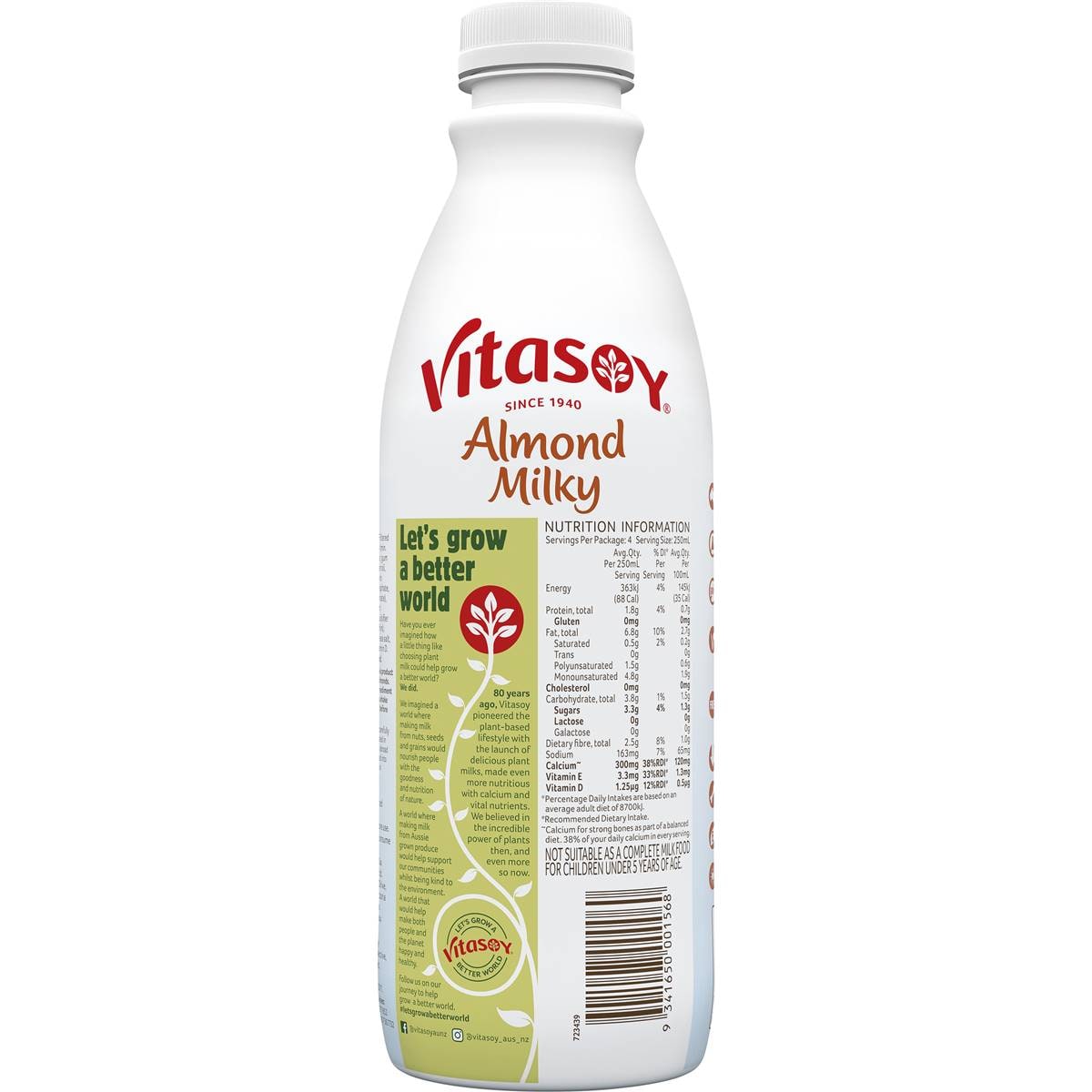 Vitasoy Almond Milky 1l Woolworths