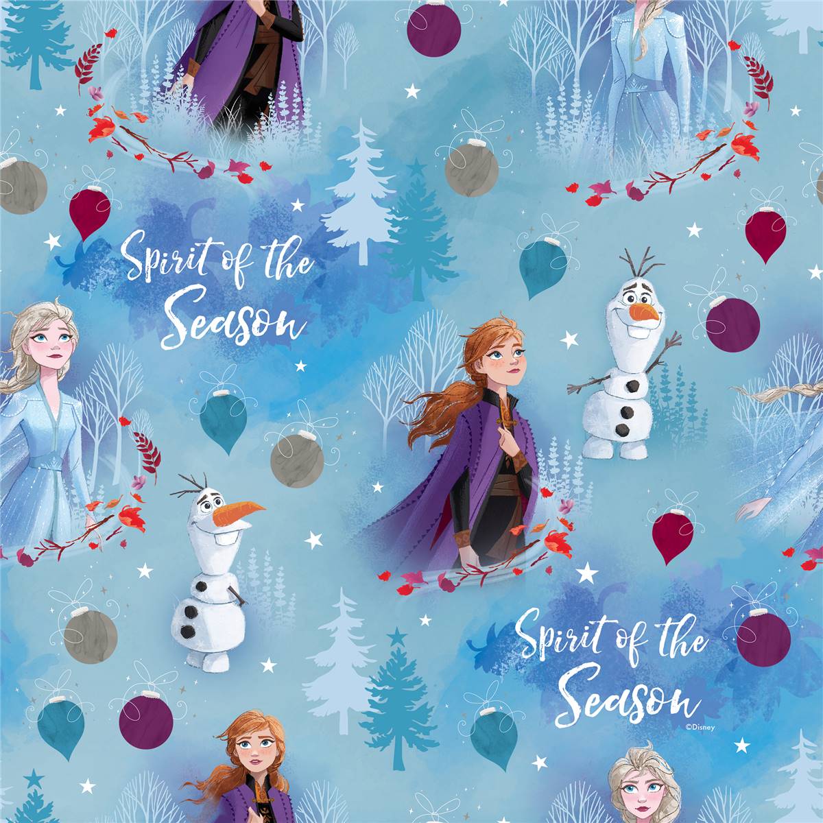 Christmas Frozen Wrapping Paper 70cm X 5m Each Woolworths