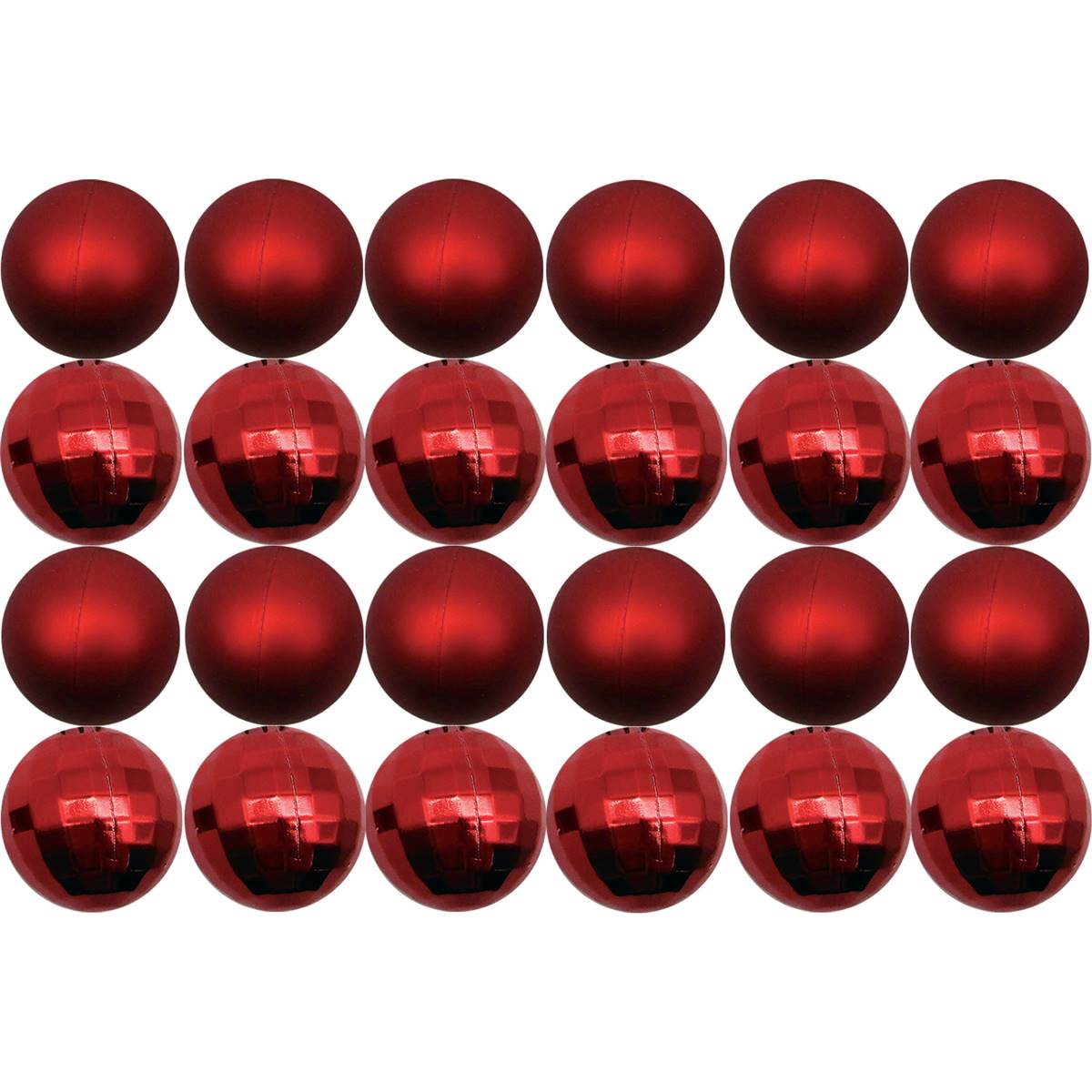 Christmas Jubilant 30mm Baubles Red 24 Pack Woolworths