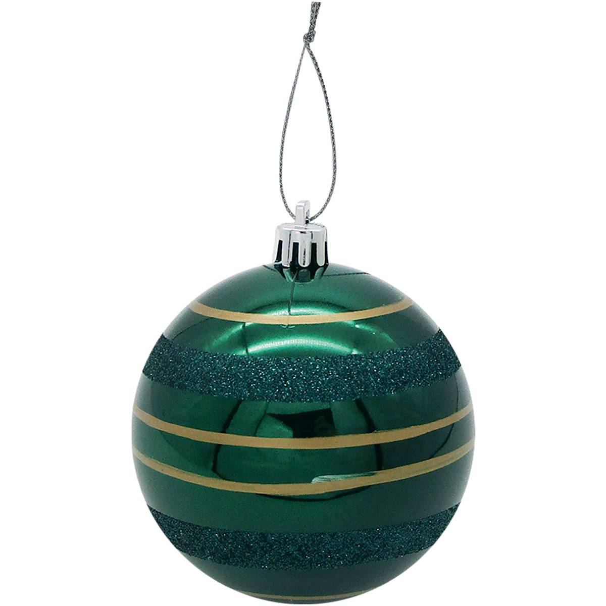 Christmas Gala Bauble Shiny Green 2 Pack | Woolworths