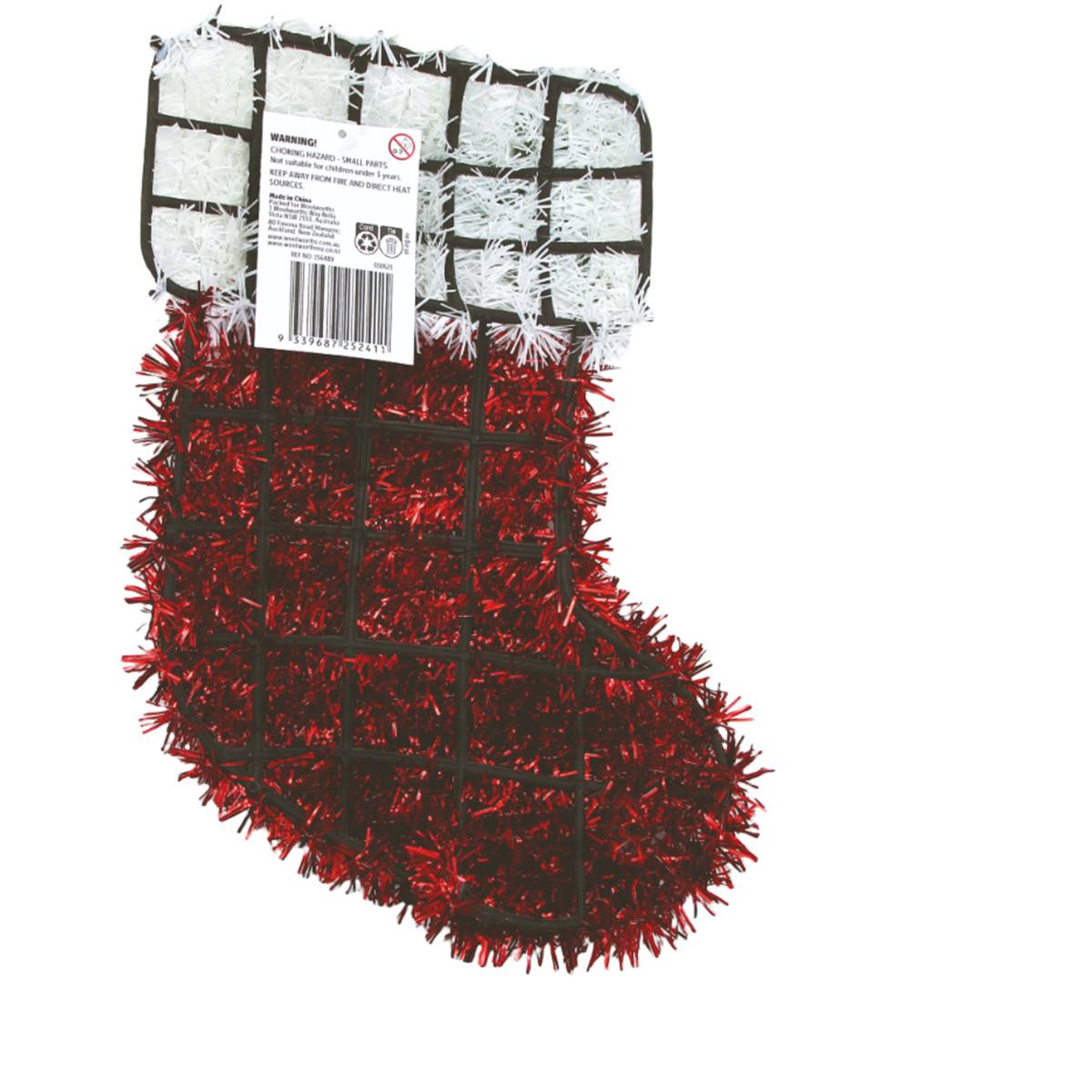 Christmas Tinsel Characters Stocking Each Woolworths
