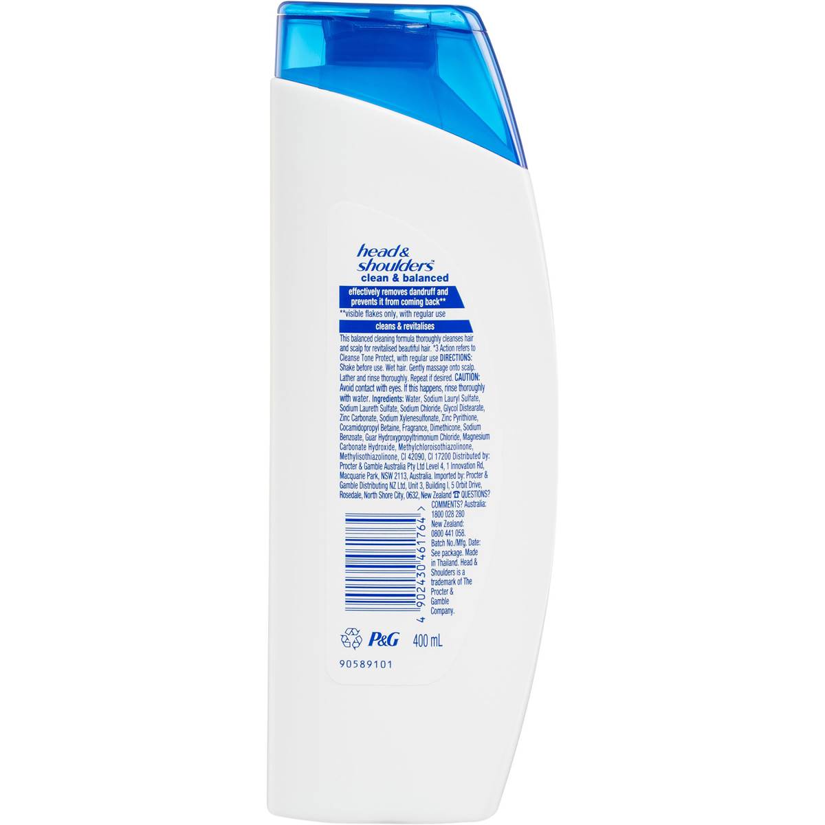 Head & Shoulders Clean & Balanced Antidandruff Shampoo 400ml Woolworths
