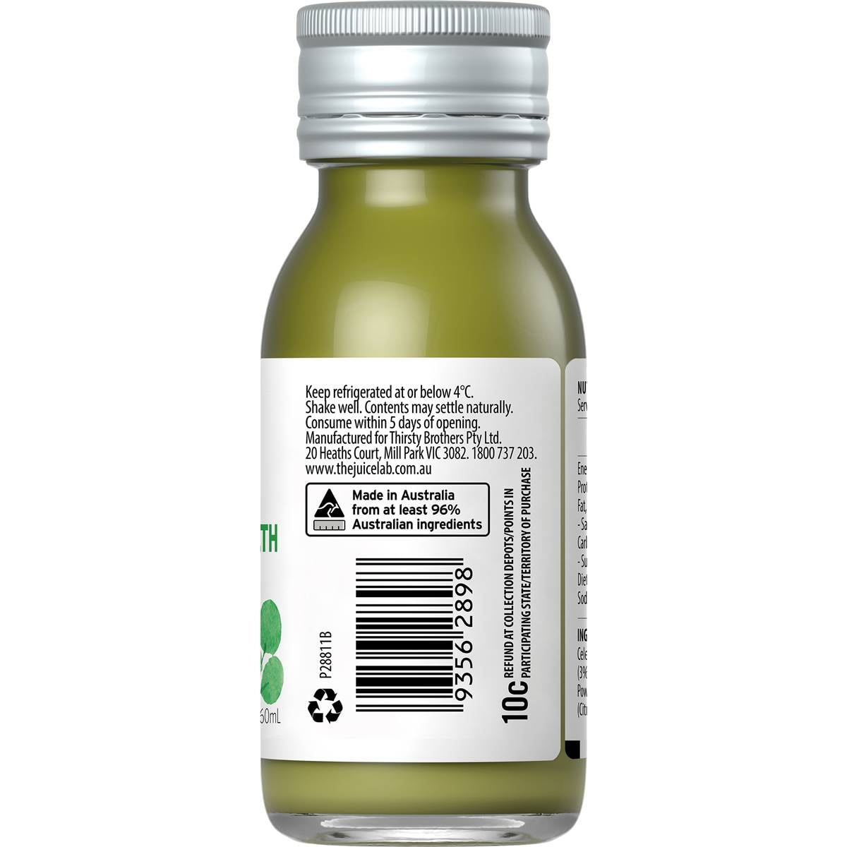 The Juice Lab Wellness Digest Gut Health Super Shot 60ml Woolworths