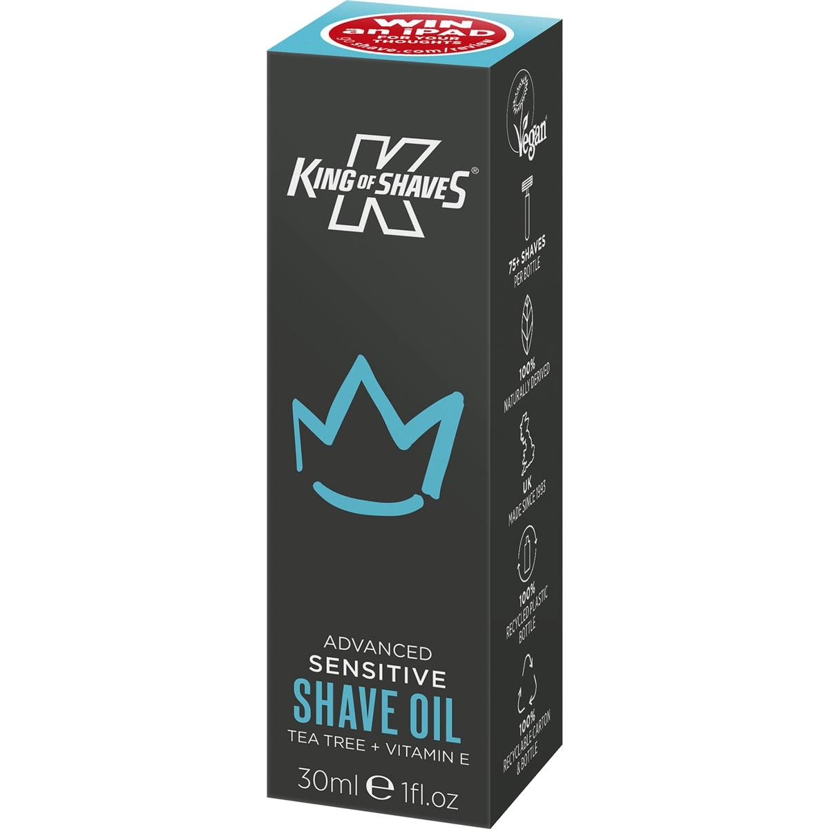 King Of Shaves Refillable Advanced Shave Oil 30ml Woolworths