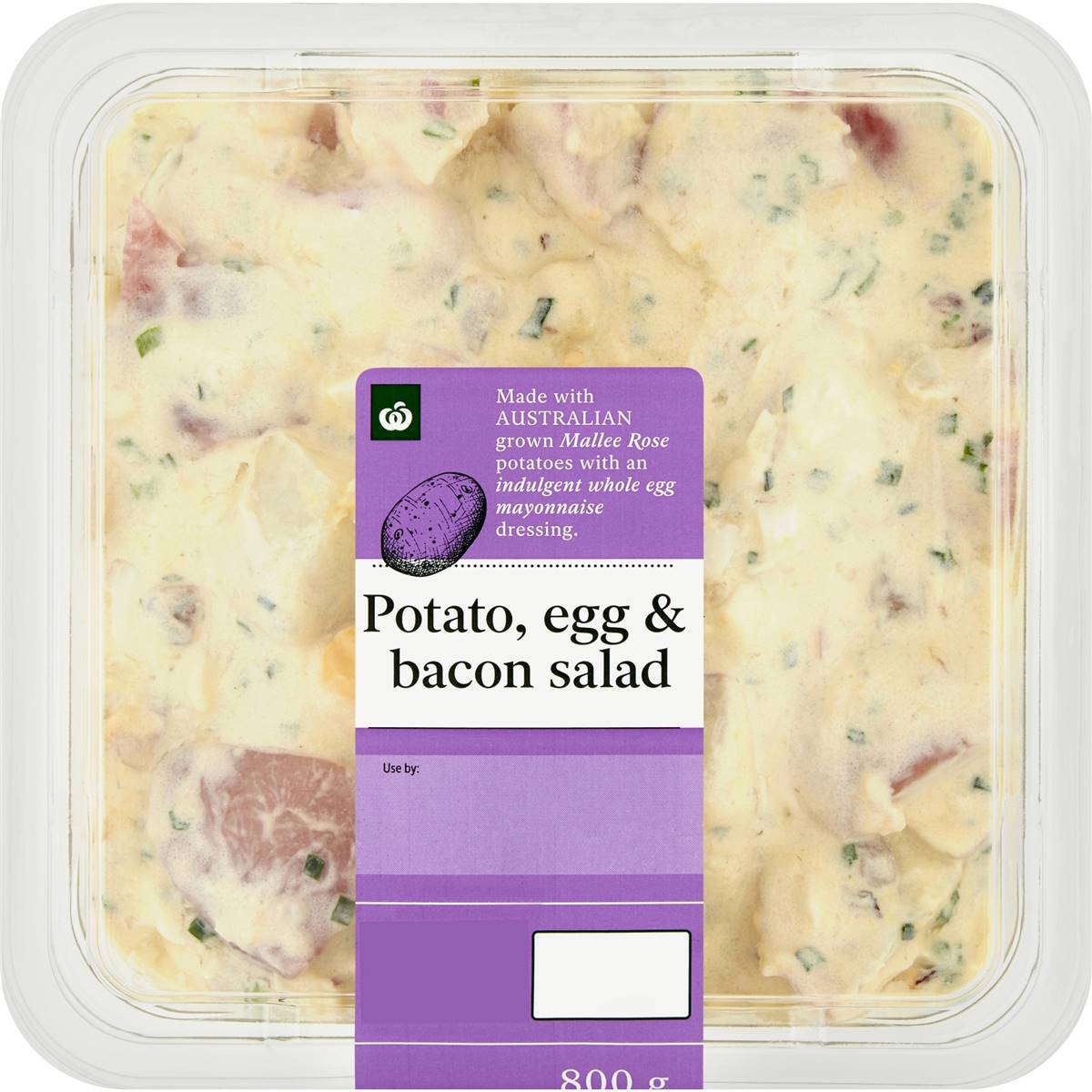 Woolworths Egg & Bacon Potato Salad 800g Woolworths