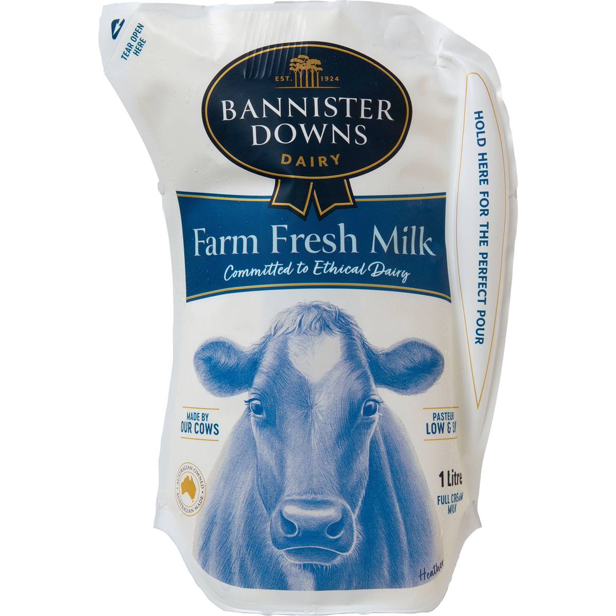Bannister Downs Farm Fresh Full Cream Milk 1l Woolworths