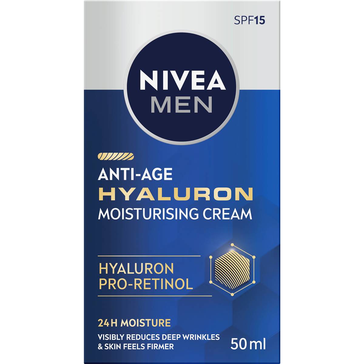 Nivea Men Anti Age Face Moisturiser With Hyaluronic Acid 50ml Woolworths