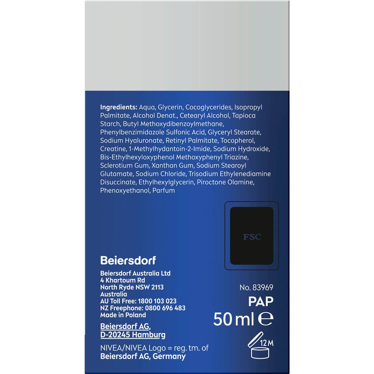 Nivea Men Anti Age Face Moisturiser With Hyaluronic Acid 50ml Woolworths