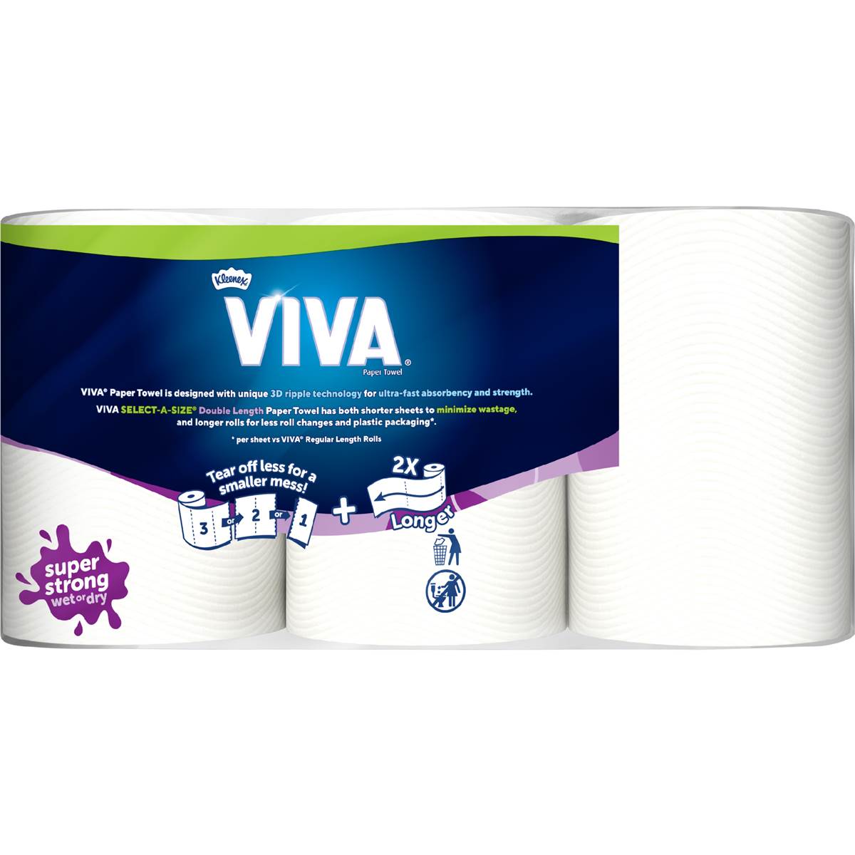 Viva Selectasize Paper Towels Paper Towel Rolls 3 Pack Woolworths