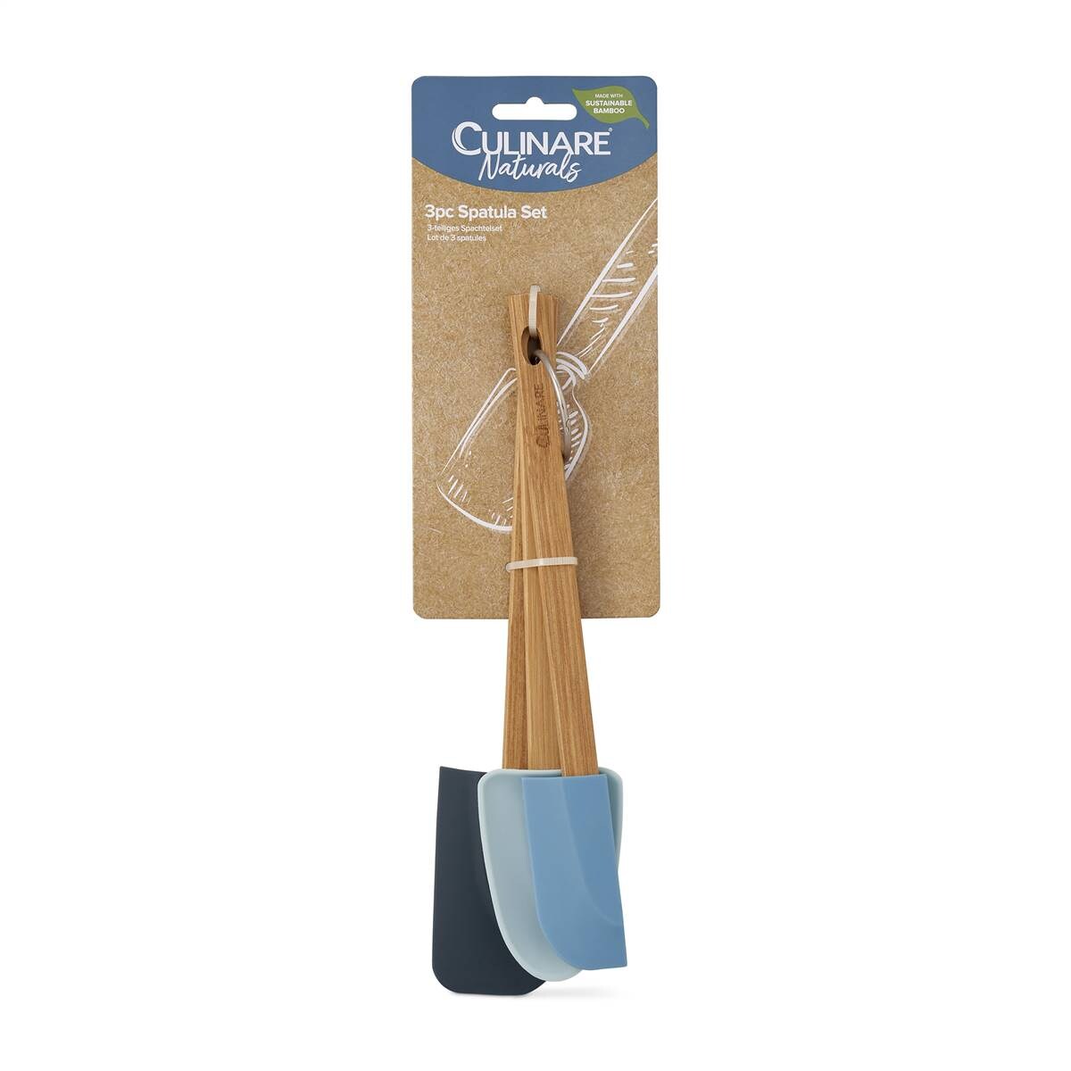 Culinare Naturals 3 Piece Spatula Set Each Woolworths