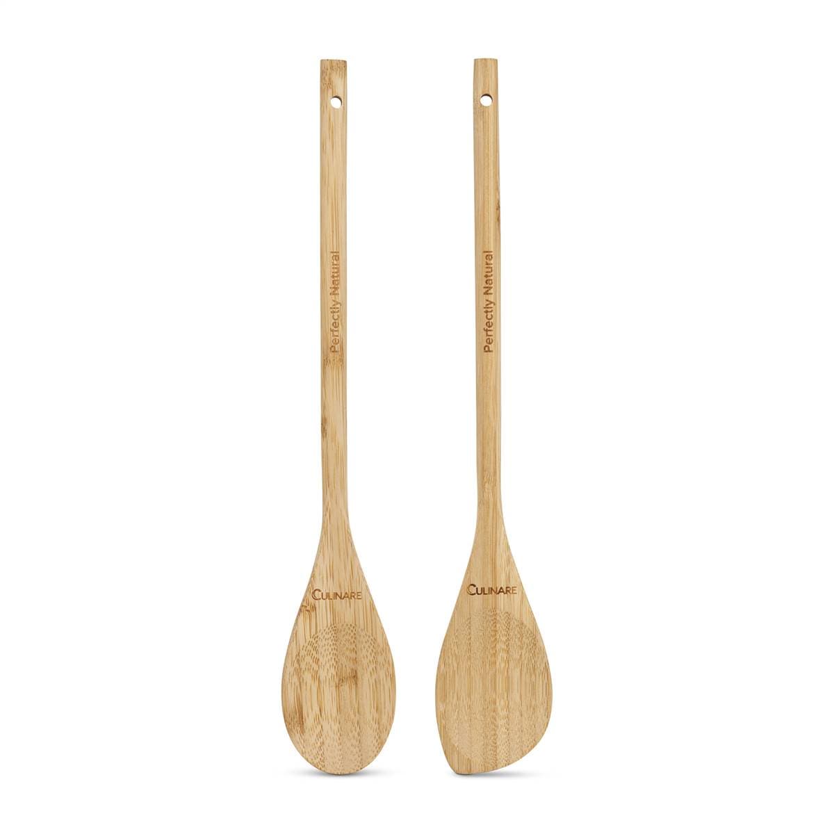 Culinare Naturals Wooden Spoons 2 Pack Woolworths