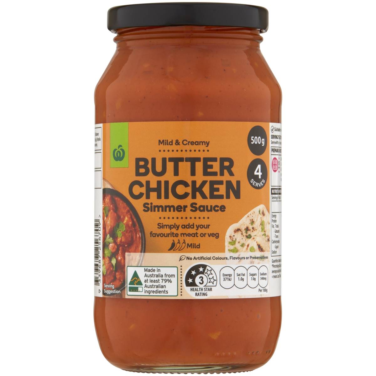 Woolworths Butter Chicken Simmer Sauce 500g | Woolworths