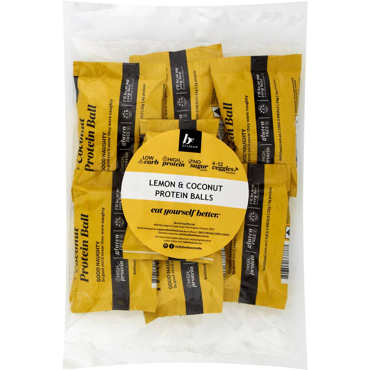 Be Fit Food Lemon & Coconut Protein Ball
