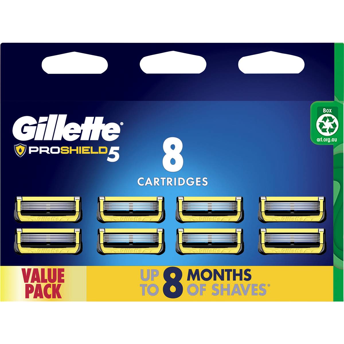 Gillette Fusion Pro Shield 5 Shaving Razor Blades 8 Pack Woolworths