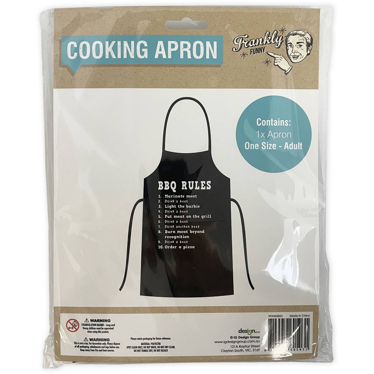 Father's Day Cooking Apron Bbq Rules Each Woolworths