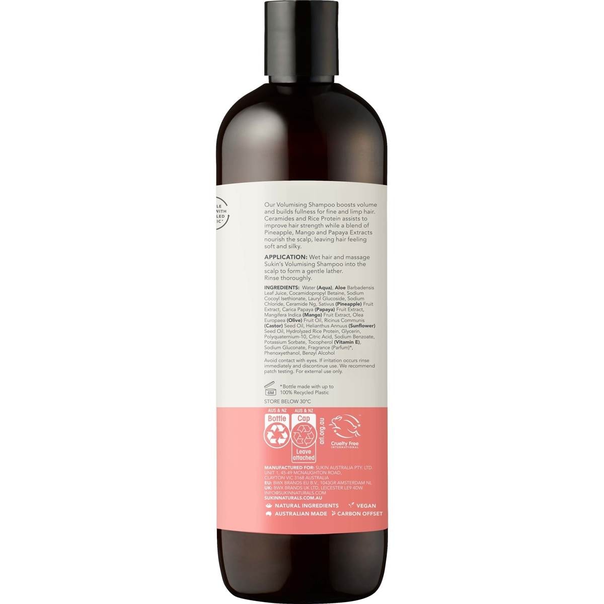 Sukin Volumising Shampoo 500ml Woolworths