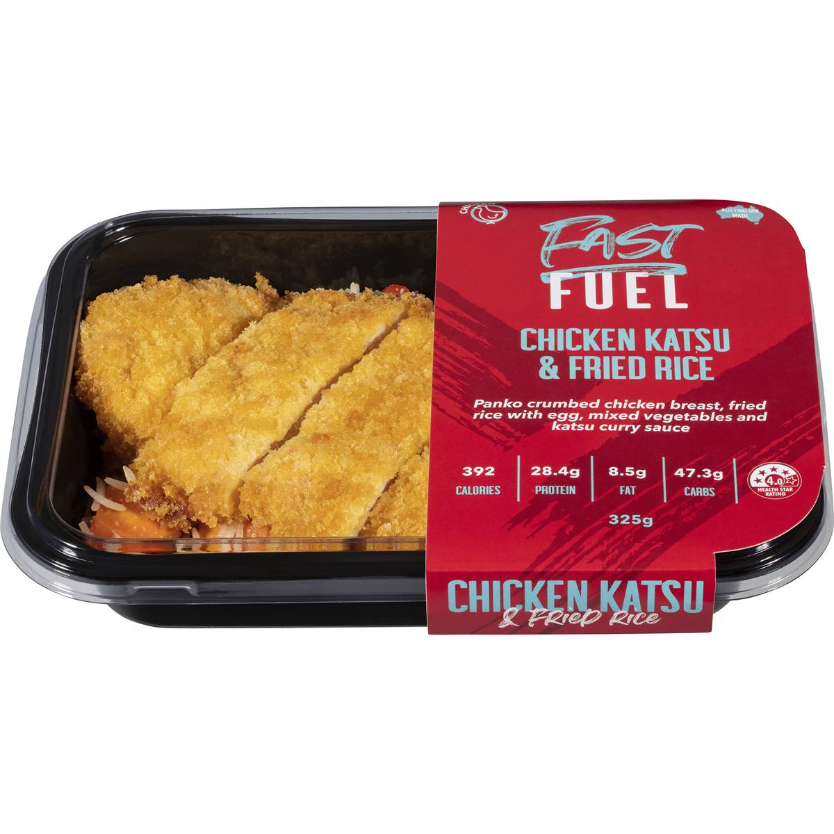 Fast Fuel Meals Chilled Chicken Katsu & Fried Rice 325g Woolworths