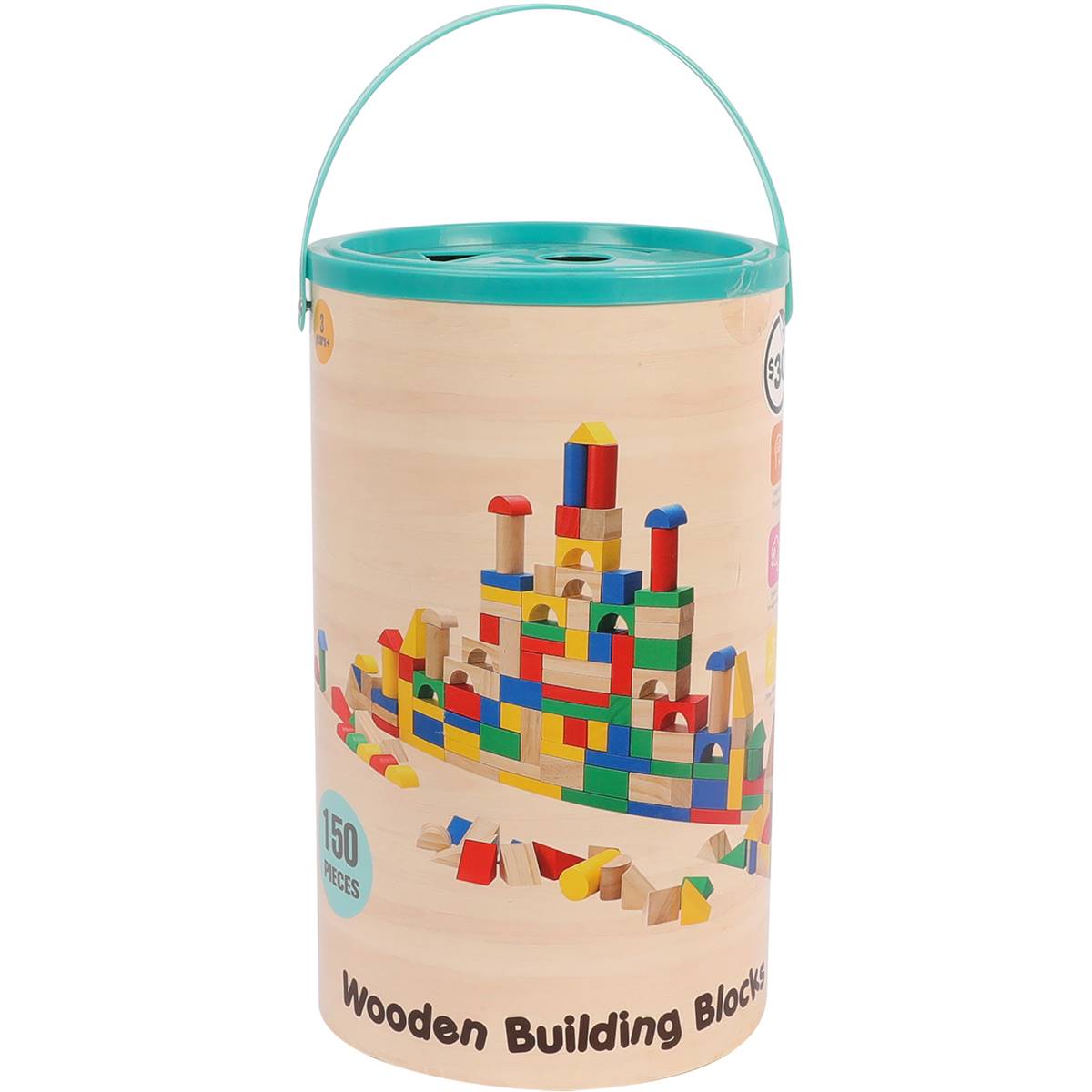 150 piece wooden block set