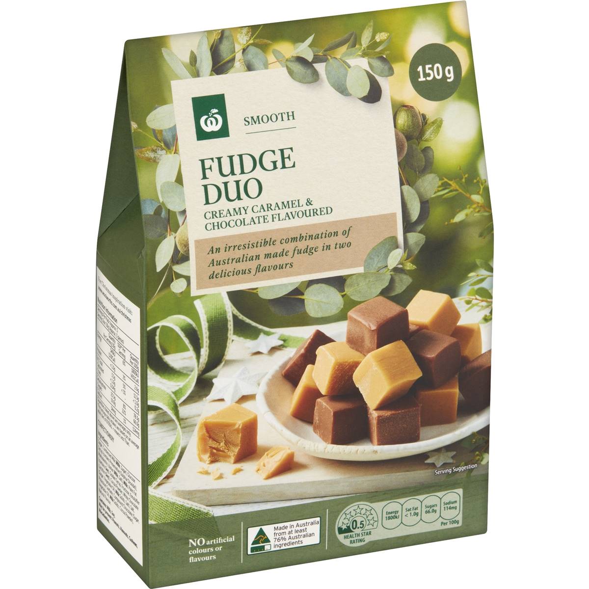 Woolworths Fudge Duo Caramel & Chocolate 150g Woolworths