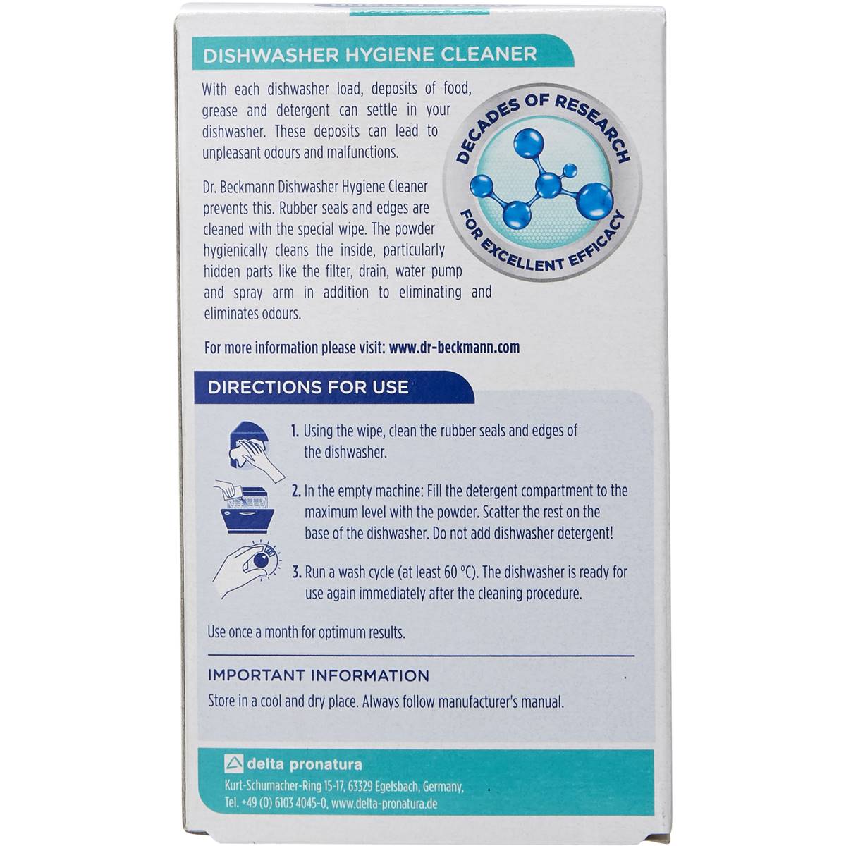 Dr Beckmann Dishwasher Hygiene Cleaner 75g Woolworths
