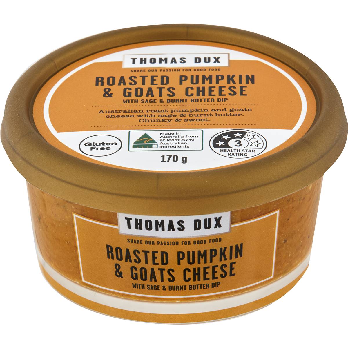 Thomas Dux Roasted Pumpkin & Goats Cheese With Sage & Burnt Butter Dip