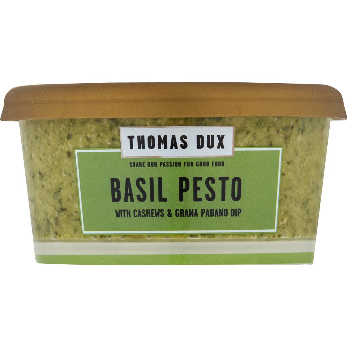 Thomas Dux Basil Pesto With Grana Padano & Roasted Cashews Dip 170g Woolworths