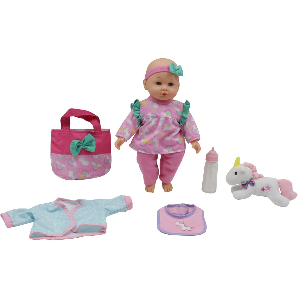 Woolworths Baby Doll With Plush Pet & Accessories Assorted Each