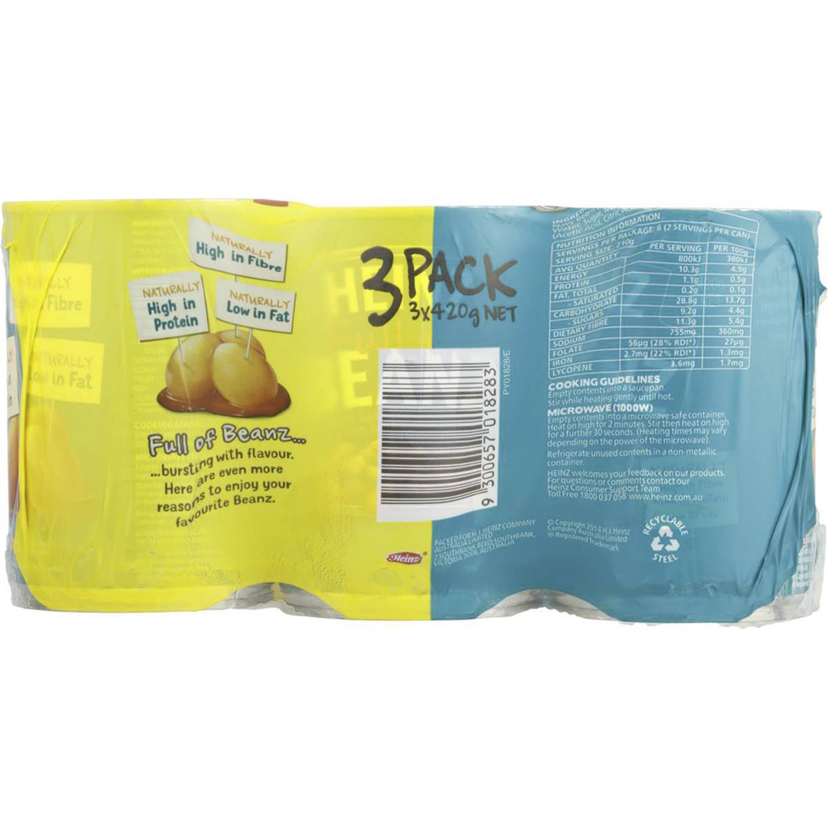 Heinz Baked Beans Tomato Sauce 3x420g Woolworths