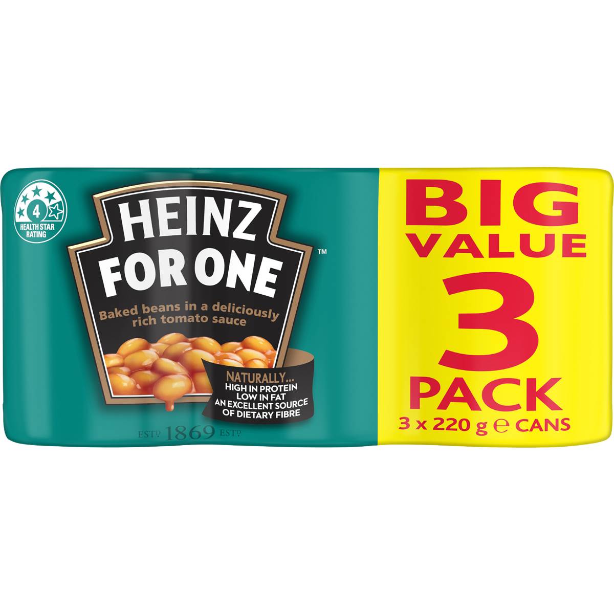 Heinz Beanz Baked Beans In Tomato Sauce Multipack 220g X3 Pack Woolworths