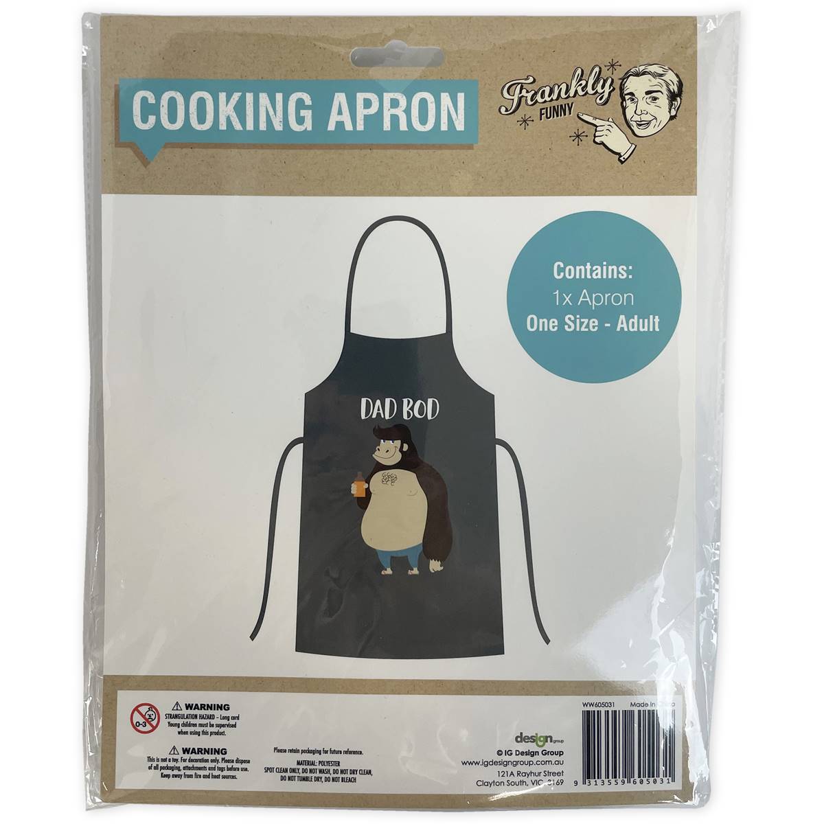 Father's Day Cooking Apron Dad Bod Each Woolworths