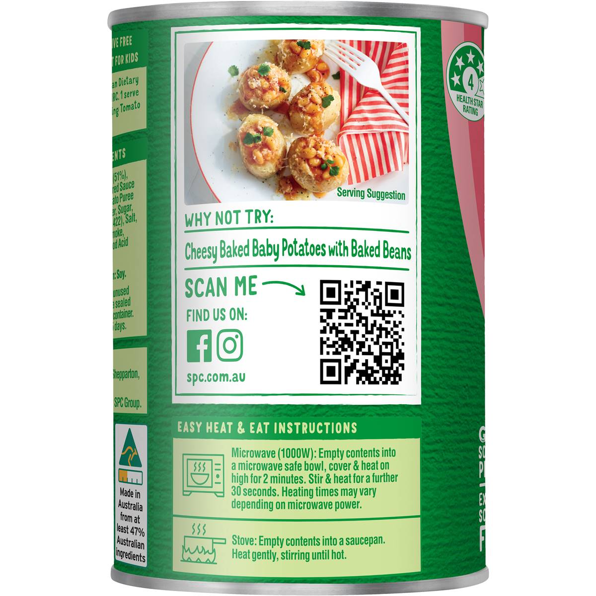 Spc Baked Beans Ham Flavour 425g Woolworths