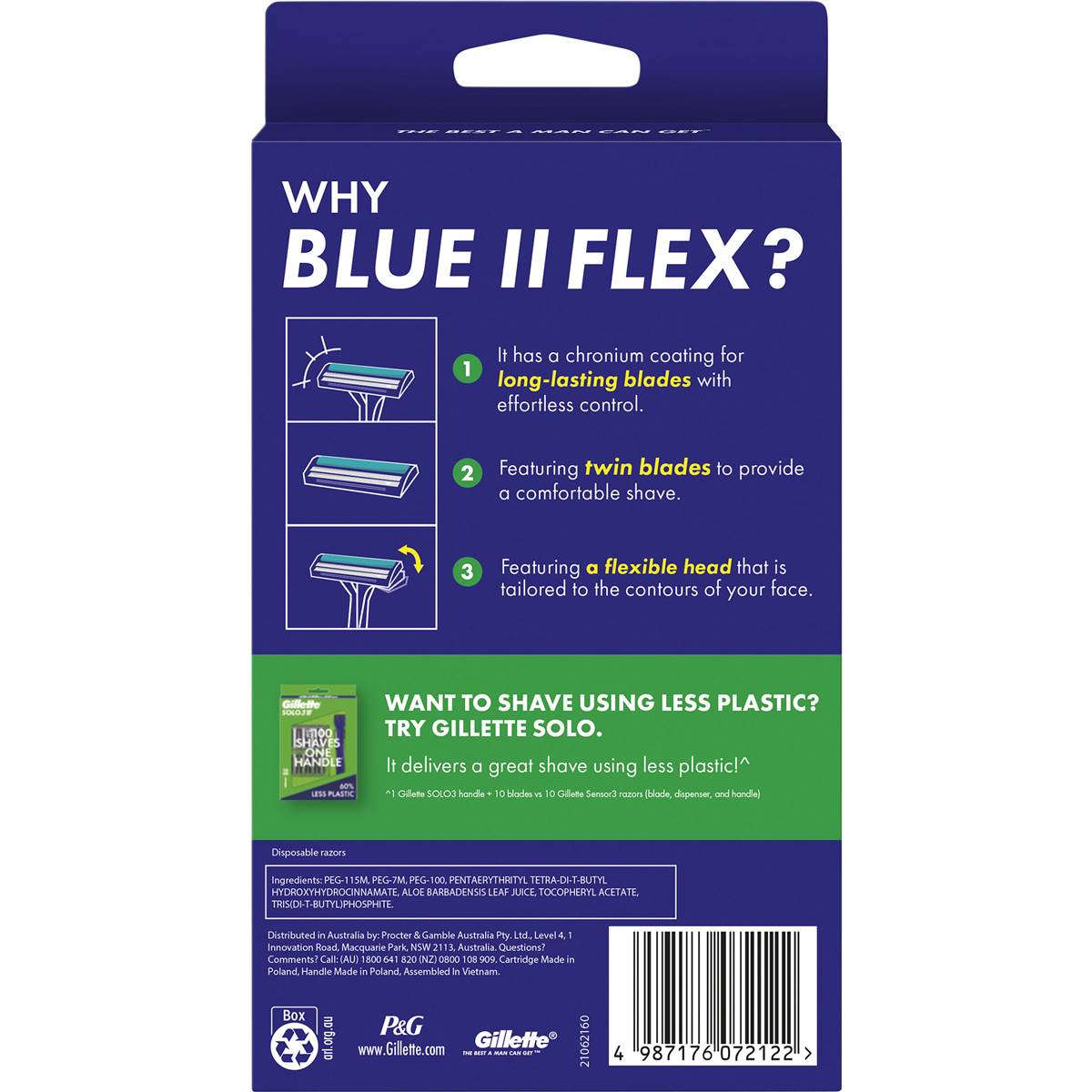 Gillette Blue 2 Pivot Plus Disposable Razors 20 Pack Woolworths