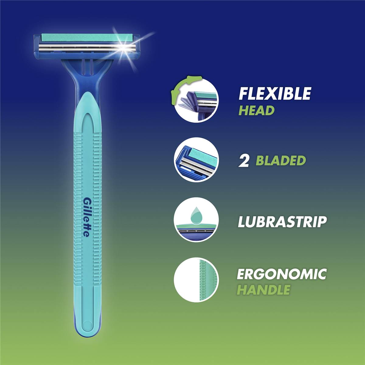 Gillette Blue 2 Pivot Plus Disposable Razors 20 Pack Woolworths