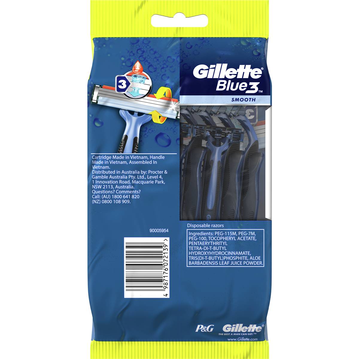 Gillette Blue 3 Smooth Disposable Razors 20 Pack Woolworths
