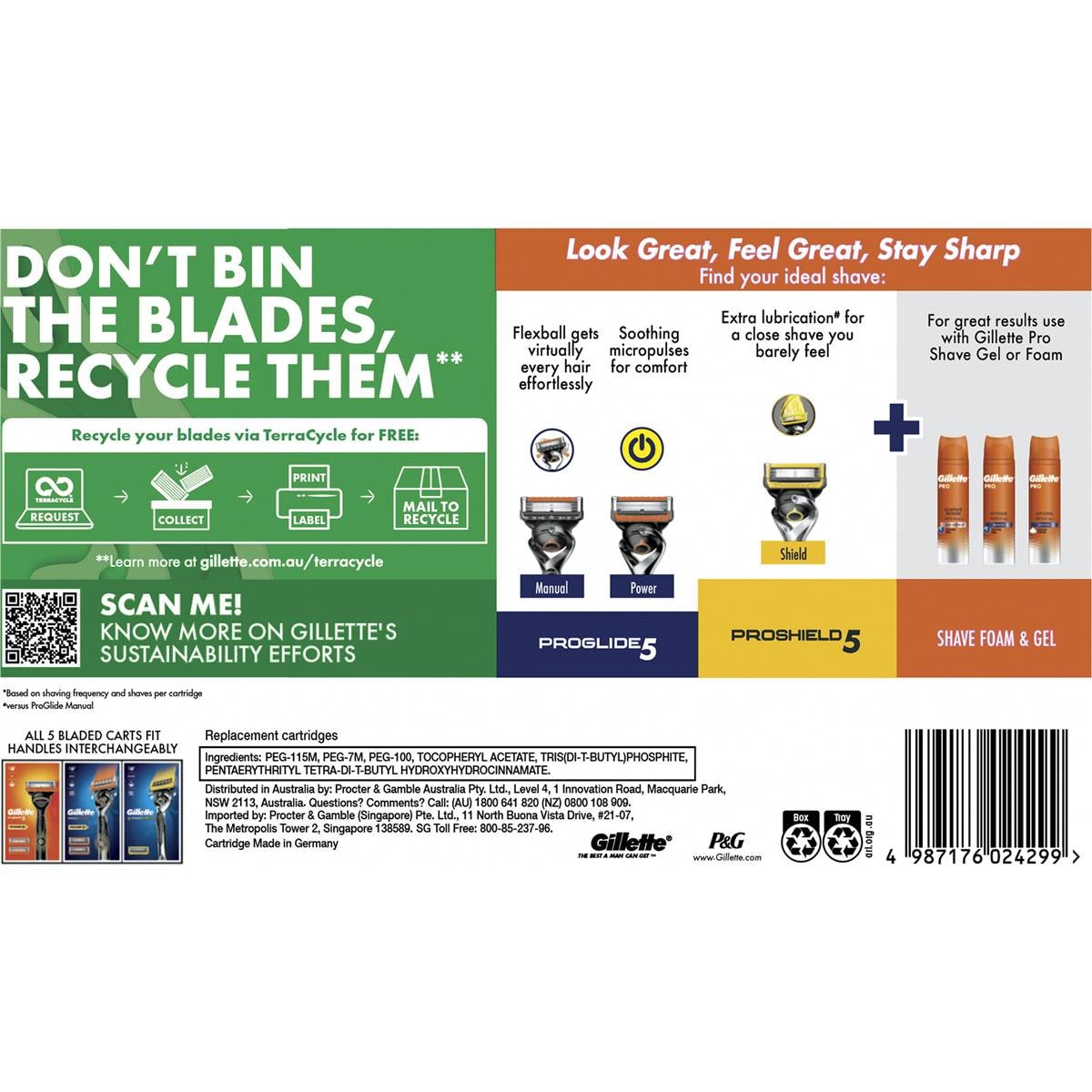 Gillette Fusion 5 Power Razor Blades 8 Pack Woolworths