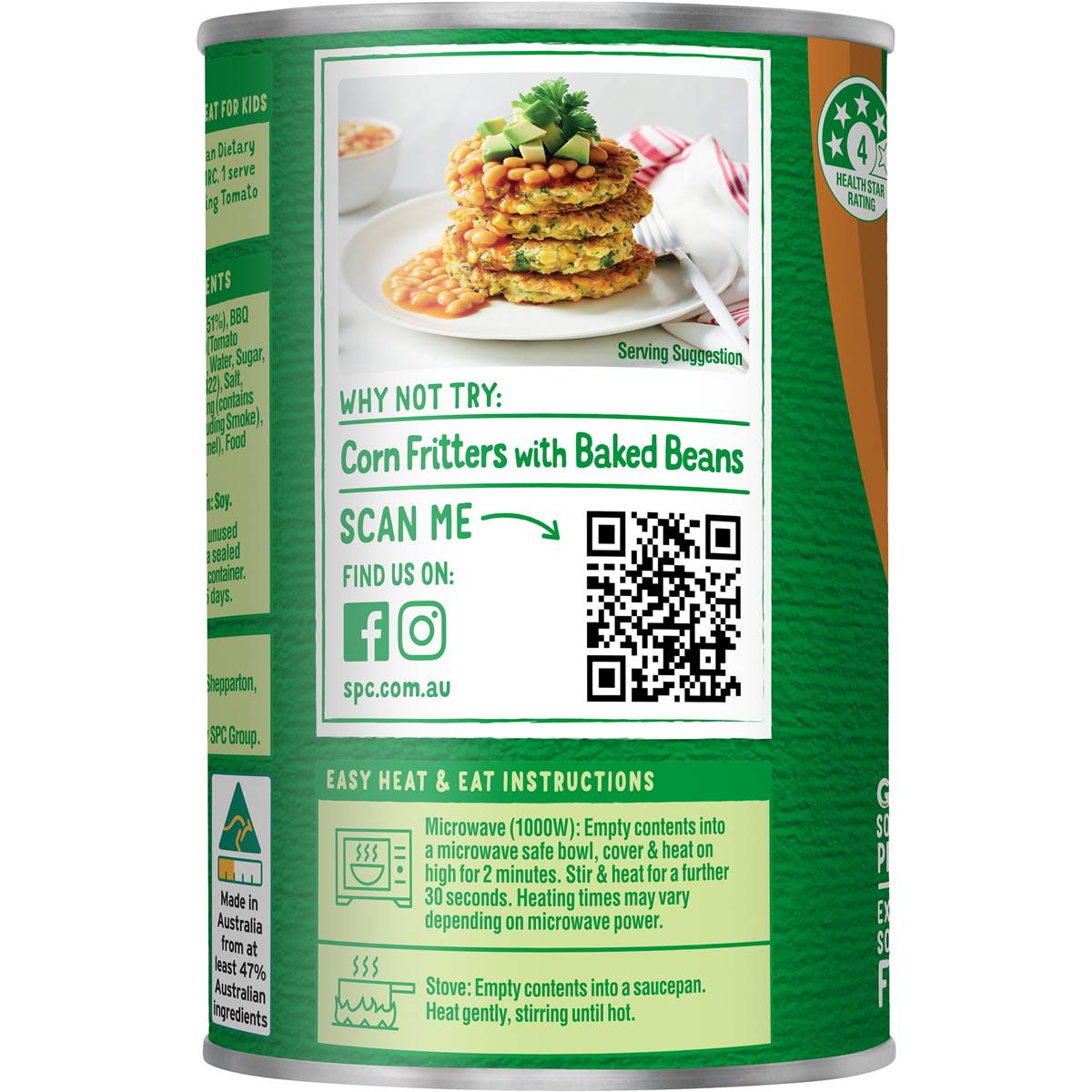 Spc Baked Beans Bbq Flavour 425g Woolworths