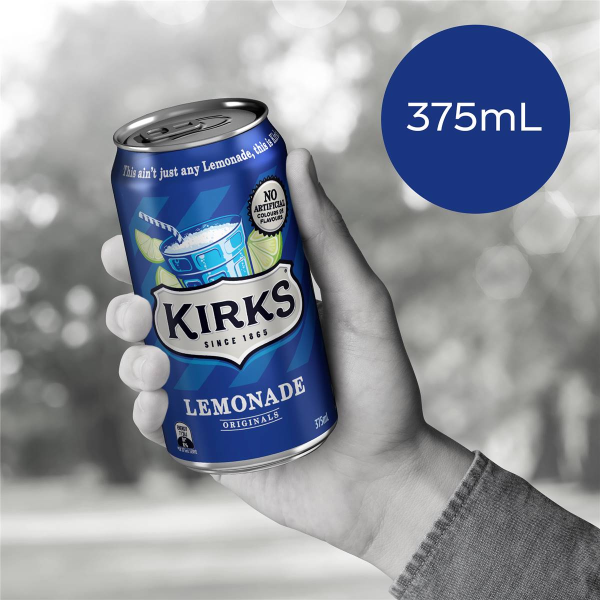 Kirks Lemonade Cans 10x375ml pack Woolworths