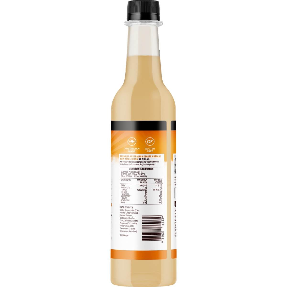 Buderim Ginger Refresher Cordial No Sugar 750ml Woolworths