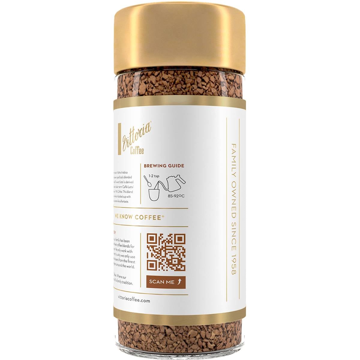 Vittoria Freeze Dried Instant Coffee Latte 100g Woolworths
