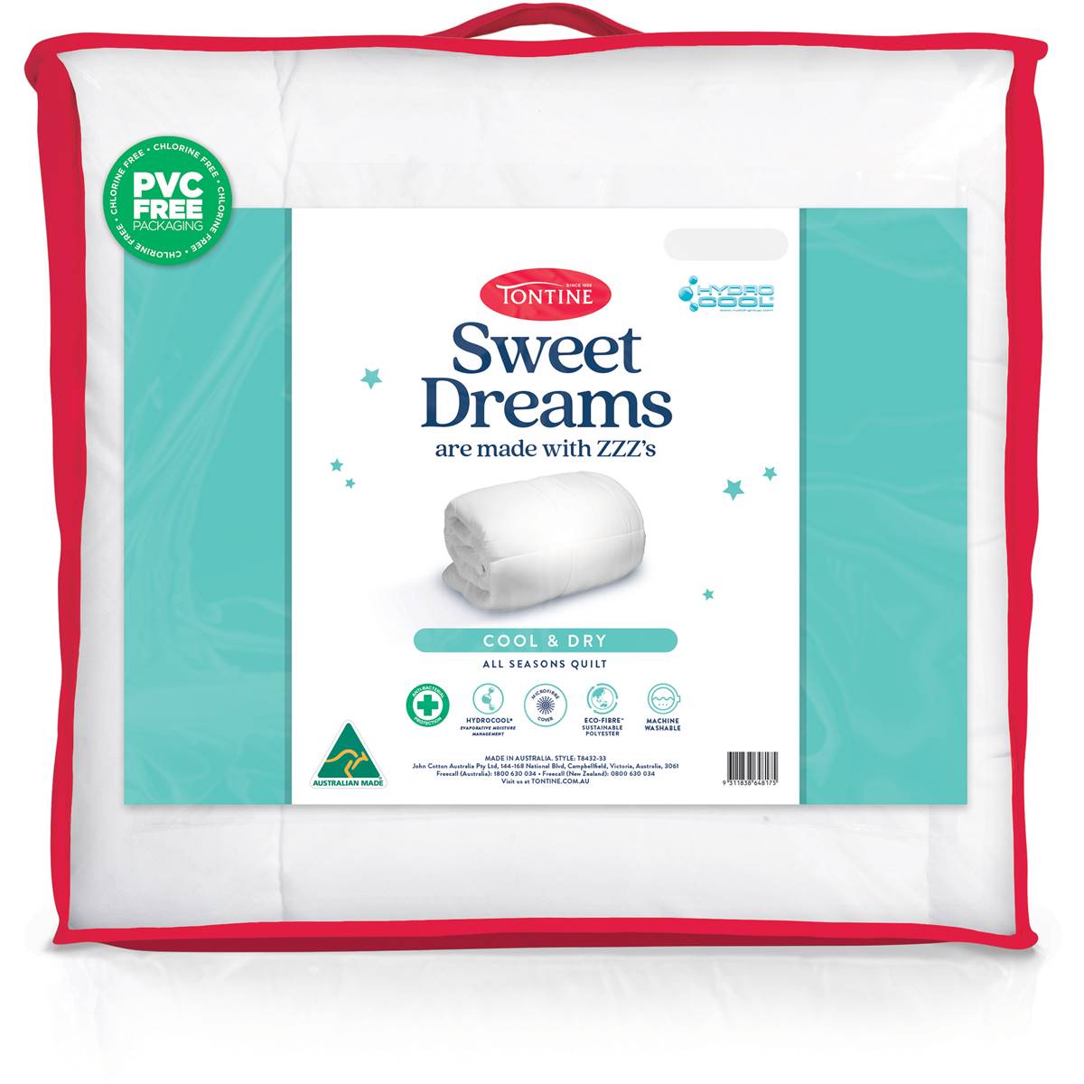 Tontine Sweet Dreams Hydrocool Quilt King Each Woolworths